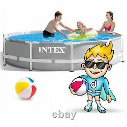 16in1 SWIMMING POOL INTEX 305cm 10ft Garden Round Frame Ground Pool + PUMP SET