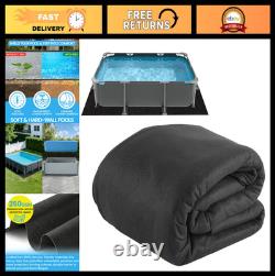 16x32 ft Rectangle Above Ground Pool Liner Pad, Geotextile Underlayment, Punctur