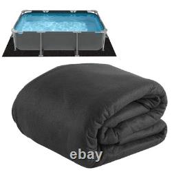 16x32 ft Rectangle Above Ground Pool Liner Pad, Geotextile Underlayment, Punctur