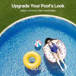 18' Above Ground Swimming Overlap Blue Pool Liner, Round for 54 Steel Wall