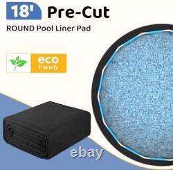 18-Foot Pool Liner Pad, Round Pool Liners for Above Ground Pools, Pool Mat