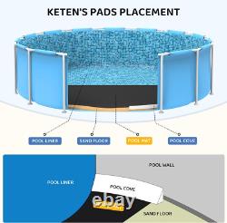 18-Foot Pool Liner Pad, round Pool Liners for above Ground Pools, Pool Mat Made