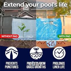 18 Foot Round Pool Liner Pad for Above Ground Pools Protection