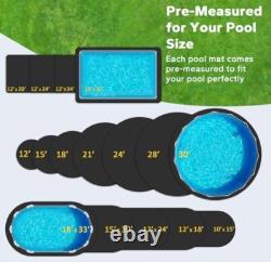 18 Ft Pool Liner Pad, Round Pool Liners for Above Ground Swimming Pools, Durable