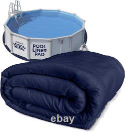 18-Ft Round Blue Pool Liner Pad Puncture Prevention, Extend Liner Life
