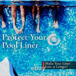 18-Ft Round Blue Pool Liner Pad Puncture Prevention, Extend Liner Life