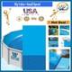18 Ft Round Pool Liner for 48-52 Inch Above Ground Pools Blue Pebble Vinyl