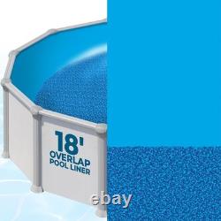 18 Ft Round Pool Liner for 48-52 Inch Above Ground Pools Blue Pebble Vinyl