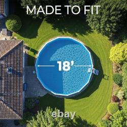 18 Ft Round Pool Liner for 48-52 Inch Above Ground Pools Blue Pebble Vinyl