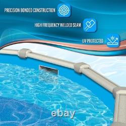 18 Ft Round Pool Liner for 48-52 Inch Above Ground Pools Blue Pebble Vinyl
