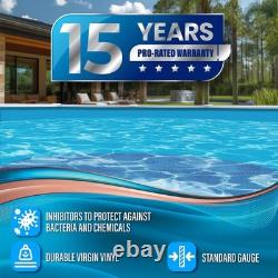 18 Ft Round Pool Liner for 48-52 Inch Above Ground Pools Blue Pebble Vinyl