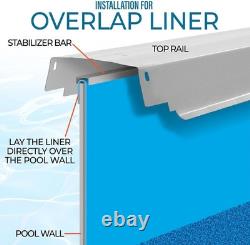 18 Ft Round Pool Liner for 48-52 Inch Above Ground Pools Blue Pebble Vinyl