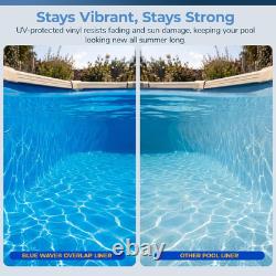 18 Ft round Overlap Pool Liner for above Ground Pools, Blue