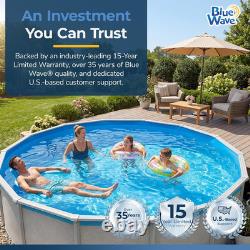 18 Ft round Overlap Pool Liner for above Ground Pools, Blue