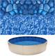 18-Ft round above Ground Pool Liner, Overlap Pool Liners, Thickend Upgraded Gaug