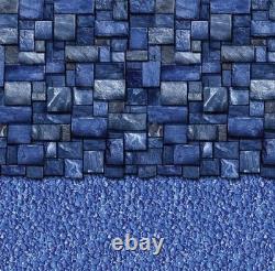 18' Overlap Above Ground Pool Liner Blue Slate Streamstone Pattern