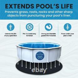 18' Round Above Ground Pool Liner Pad Strong Geotextile Material for Longevity