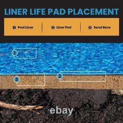 18' Round Pool Liner Pad for Above Ground Pools Black Durable Geotextile