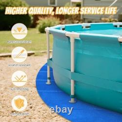 18' Round Pool Liner Pad for Above Ground Swimming Pools Blue Pool Mats Durable