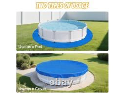 18' Round Pool Liner Pad for Above Ground Swimming Pools Blue Pool Mats Durable