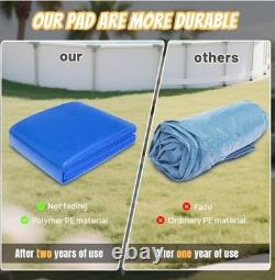 18' Round Pool Liner Pad for Above Ground Swimming Pools Blue Pool Mats Durable