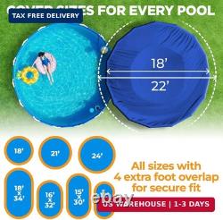 18 ft Round Heavy Duty Winter Pool Cover, Royal Blue, Above Ground Pool