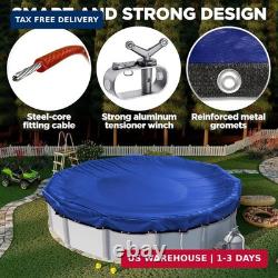 18 ft Round Heavy Duty Winter Pool Cover, Royal Blue, Above Ground Pool