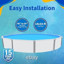 18-ft x 33-ft Overlap Oval Pool Liner for Above-Ground Steel Wall Pools