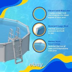 18-ft x 33-ft Overlap Oval Pool Liner for Above-Ground Steel Wall Pools