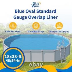 18-ft x 33-ft Overlap Oval Pool Liner for Above-Ground Steel Wall Pools