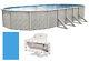 18' x 33' x 52 Oval Above Ground MEADOWS Steel Wall Swimming Pool with Blue Liner
