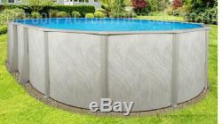 18' x 33' x 52 Oval Above Ground MEADOWS Steel Wall Swimming Pool with Blue Liner
