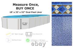 18' x 33' x 52 Oval Unibead 20 Gauge Swimming Pool Liner (Choose Pattern)
