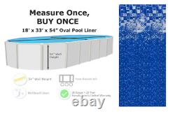 18' x 33' x 54 Oval Unibead 25 Gauge Swimming Pool Liner (Choose Pattern)
