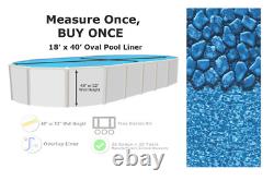 18 x 40 Oval 25 Gauge Overlap Above Ground Swimming Pool Liner Choose Pattern