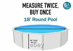 18' x 48 Round Manor Beaded Swimming Pool Liner For Esther Williams 25 Gauge