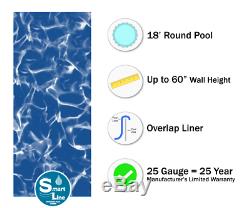 18 x 60 Overlap Expandable Sunlight Above Ground Swimming Pool Liner 25 Gauge