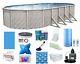18'x33'x52 Above Ground Oval Meadows Swimming Pool with Liner, Step, Filter Kit