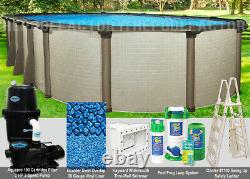 18'x33'x54 Melenia Oval Above Ground Swimming Pool Package