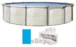 18'x52 Ft Round Fallston Above Ground Swimming Pool with Liner & Skimmer Kit