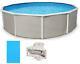 18'x52 Steel Wall Belize Above Ground Pool and Skimmer with Solid Blue Liner