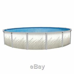 18'x52 Whispering Springs Round Pool with Pacific Diamond Unibead Liner & Skimmer