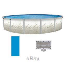 18'x52 Whispering Springs Round Pool with Solid Blue Liner and Skimmer