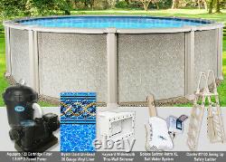18'x54 Saltwater 8000 Round Above Ground Swimming Pool Package