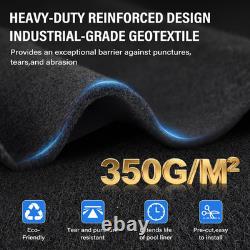 18FT Heavy-Duty Seamless Pool Liner Pad for Above Ground Pools Black