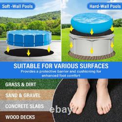 18FT Heavy-Duty Seamless Pool Liner Pad for Above Ground Pools Black