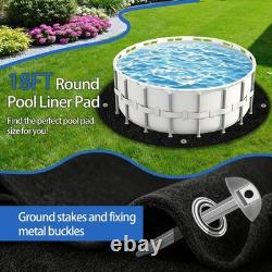 18FT Pool Liner Pad for Above Ground Pools, 360G/M² Thicker Heavy Duty Round