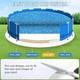 18FT White Pool Liner Pad, Seamless Above Ground Pool Liner, 10oz/yd² Pre-Cut He