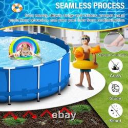 18FT White Pool Liner Pad, Seamless Above Ground Pool Liner, 10oz/yd² Pre-Cut He
