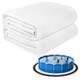 18FT White Pool Liner Pad, Seamless Above Ground Pool Liner, 280G/M² Pre-Cut H